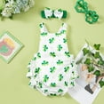 thumbnail image 2 of RMGVDSD Baby Girl Romper St Patrick's Day Outfit Suspender Sleeveless One Piece Bodysuit Onesie Sunsuit Cute Summer Clothes 6-12 Months, 2 of 9