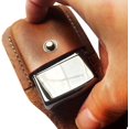 thumbnail image 4 of Handmade Fliptop Leather Lighter Pouch Holder Case with Pocket Belt Loop, 4 of 7