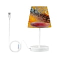 thumbnail image 2 of BZSMCE Table Lamp Creative Pineapple Orange with Water Splash Simple Pattern Night Light, 2 of 8