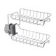 thumbnail image 4 of GOOHOCHY Estante de almacenamiento de grifo de acero inoxidable, organizador de fregadero de doble capa, esponja y desagüe, soporte para paños de cocina, 4 of 8