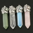 thumbnail image 2 of Pierres Naturelles Pendentifs Point de Guérison Colliers Bijoux Feuille, 2 of 6