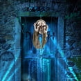 thumbnail image 3 of Sylvtty Halloween Skull Head Decor Plastic Realistic Human Skull Figurine for Graveyard Scene Haunted House Bar Home Table Decorations, 3 of 7