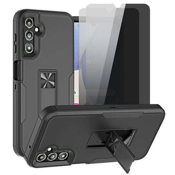 Aggxpf Samsung A14 5g Phone Case with Screen Protector Pack, Anti Spy Privacy Tempered Screen Protector Phone Case, Black