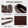 thumbnail image 3 of Sunyuer Y2K Rivet Shoulder Bag for Women, Vintage Crinkled PU Leather Underarm Handbag, Punk Studded Crossbody Purse, Fashion Adjustable Strap Biker Bag for Daily Commute, 3 of 6