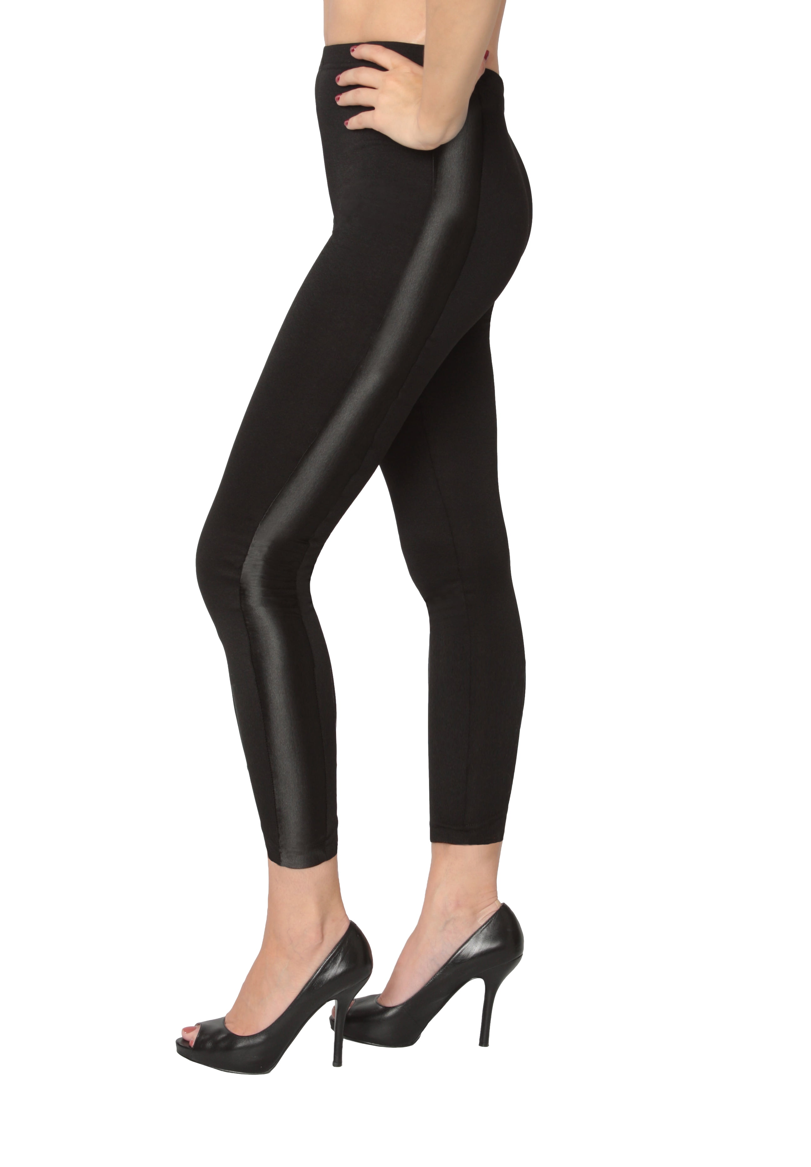 Isadora - Isadora Women's 3 Pack Black Tuxedo Leggings - Walmart.com ...