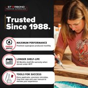 Starbond 2 oz. Thin, 2 oz. Medium, 2 oz. Thick CA Glue with 6 oz. Accelerator - Complete Viscosity Super Glue Kit for Woodworking, Hobby, Repairs