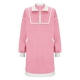 thumbnail image 4 of Womens Fall Long Sleeve Mini Dress Casual Half Zip Cap Sleeve Contrast Loose Sweatshirt Dresses with Pockets, 4 of 5