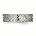 thumbnail image 3 of Bague Texturée Polie en Titane Taille 10, 3 of 6