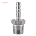 thumbnail image 1 of Barb Hose Connector, Asixx Stainless Steel SS304 Male Thread Pipe Fitting Barb Hose Tail Connector BSP 1/8"~3/4", 1 of 3