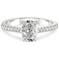 thumbnail image 3 of 1 Carat IGI Certified Oval Shape Lab Grown Diamond Engagement Ring | 14K White Gold | Amy Tapered Eternity Lab Diamond Ring | FG-VS1-VS2 Quality Friendly Diamonds, 3 of 5