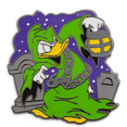 thumbnail image 2 of Disney Parks Happy Halloween Donald Duck Ghost Pin New with Card, 2 of 2