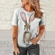 thumbnail image 5 of Tops de moda para mujer, divertidas camisetas informales holgadas con estampado, blusa, camisa estampada Fridja bn2012, 5 of 9