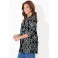 thumbnail image 3 of Catherines Women's Plus Size Easy Fit 3/4-Sleeve Scoopneck Tunic, 3 of 5