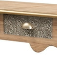 thumbnail image 5 of Baxton Studio Clarice Wood and Metal 2-Drawer Console Table in Natural Brown, 5 of 8