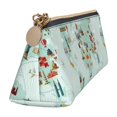 thumbnail image 3 of Goofa World Travel Map Pattern Pencil Case Portable Stylish Triangle Pencil Pouch with Zipper Leather Cosmetic Pouch Bag Makeup Cosmetic Pencil Pouch, 3 of 9