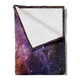 thumbnail image 2 of Galaxy Soft Flannel Fleece Blanket, Nebula Gas Cloud Image Vivid Starfield Cloud Starry Deep Outer Space Print, Cozy Plush for Indoor and Outdoor Use, 60" x 80", Black Purple Yellow, by Ambesonne, 2 of 5