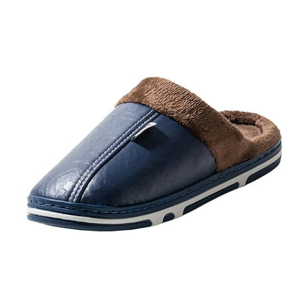 

WNVMWI Slippers for Women Men Plush Cotton Home Slippers Comfortable Soft Sole One Foot Platform Slippers Memory Foam House Slippers Warm Shoes 44