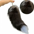 thumbnail image 4 of DESIGNICE 2026 New Huge Fluffy Faux Fur Fox Tail Keychain Animal Tail Keychain Fluffy Fur Key Chain Cosplay Costume Handbag Accessory Furry Tail, 4 of 7