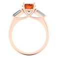 thumbnail image 4 of Three-Stone Engagement Ring for Women - 2.5ct Simulated Ruby in 18K Rose Gold Promise Ring, 4 of 6