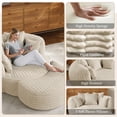 thumbnail image 6 of Wiilayok 50.5'' Oversized Chaise Lounge Chair Indoor,Thickened Backrest Sleeper Sofa Couch with Soft Pillows for Living Room, Beige, 6 of 9
