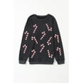 thumbnail image 5 of Casuashion Sparkling Christmas Knit: Sequin Candy Cane Sweater!, 5 of 5