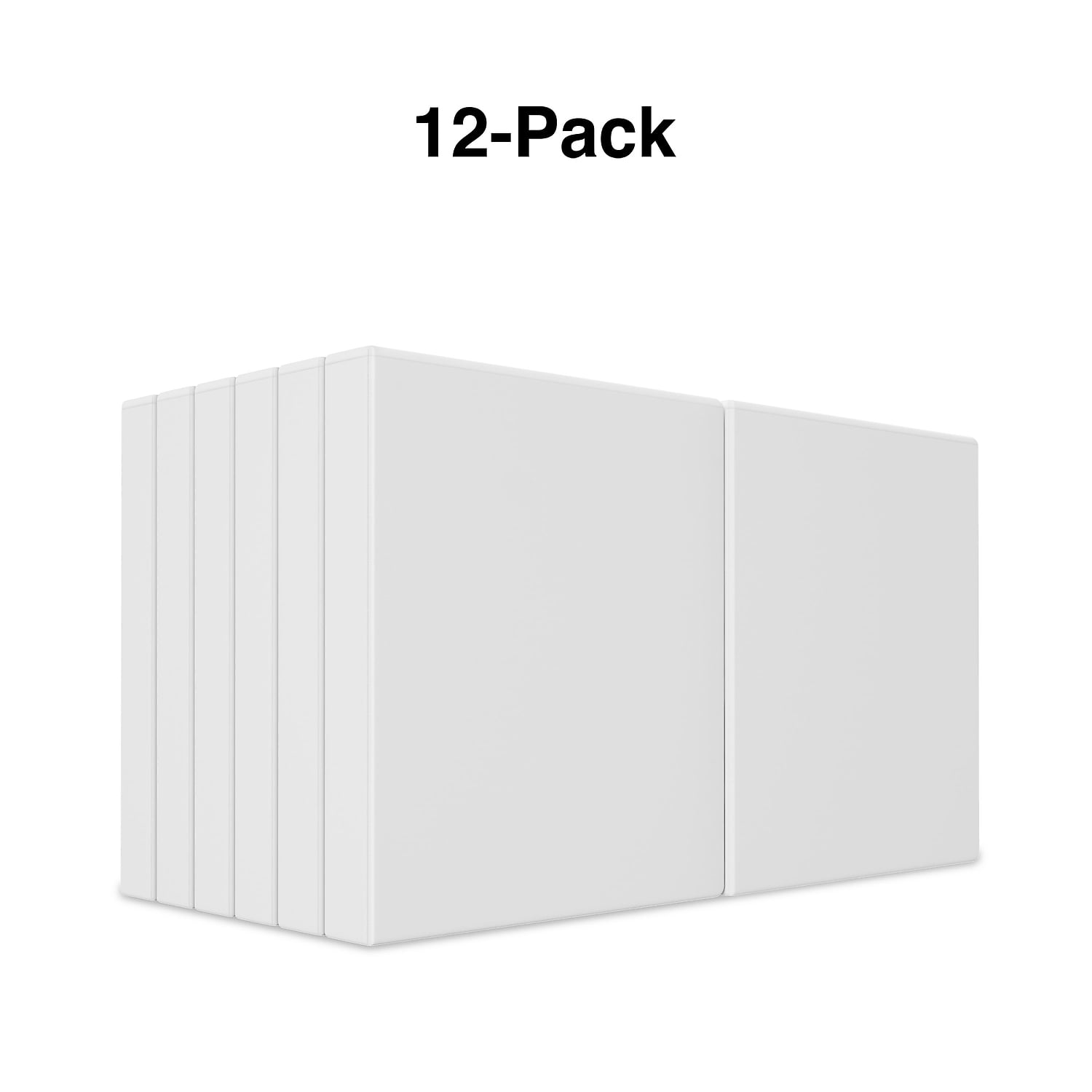 Staples Economy 1" 3-Ring View Binders White 24/Carton 23735/21684VS
