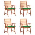 thumbnail image 1 of Juego de 4 Sillas de Comedor para Patio Casafoyer de Madera Maciza de Acacia con Cojines, 1 of 5