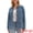 Gray Blue, variant on DARING DIVA Women's Long Sleeve Button Down Pockets Western Denim Jacket L Dark Blue