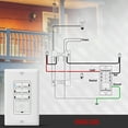 thumbnail image 5 of ENERLITES 4-Hour Countdown Timer Switch, 5-10-30-60 Min, 2-4 Hour, For Bathroom Fans, Heaters, Lights, LED Indicator, 120VAC 800W, No Neutral Wire Required, UL Listed, HET06-J-W, White, 3 Pack, 5 of 5
