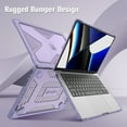 thumbnail image 3 of Fintie Case for MacBook Pro 14 Inch A3401 A3185 A3112 A2992 A2918 A2779 A2442 with M4 M3 M2 M1 Chip (2024 2023 2022 2021 Release) - Heavy Duty Rugged Hard Shell Case Cover with TPU Bumper, Lilac, 3 of 8