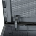 thumbnail image 4 of vidaXL Garden Storage Box Grey PP Rattan 90 L, 4 of 5