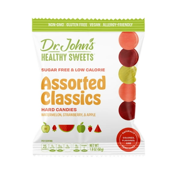 Dr. Johns Healthy Sweets Sugar-Free Easter Hard Candy Assorted Classics Fruit Mix, 1.8 oz, Bag