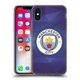 thumbnail image 1 of Head Case Designs Officially Licensed Manchester City Man City FC Badge Geometric Obsidian Full Colour Soft Gel Case Compatible with Apple iPhone X / iPhone XS, 1 of 7