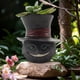 thumbnail image 3 of Macetero para suculentas macetero de resina regalo de Navidad soporte para plantas para gatos (gato negro), 3 of 5