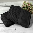 thumbnail image 2 of Ample Decor 100% Cotton Black Hand Towel for Bathroom Set of 2- Super Soft, Quick-Dry, Highly Absorbent, Popcorn Textured - Mulaayam Collection - 18 X 28 Inch, 2 of 5
