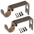 thumbnail image 4 of Curtain Rod Bracket, Iron Single Holder Support for 16mm Drapery Rod, 73 x 36 x 16mm Bronze Tone 4Pcs, 4 of 4