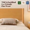 thumbnail image 5 of Merluxy Solid Wood Full Size Bed Frame, Mid Century Modern Bed with Full Panel Headboard, Under-Bed Storage, Natural Wood, 5 of 10