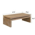 thumbnail image 6 of Modern Rustic Wood Coffee Table – Rectangular Living Room Center Table with Floating Top Design 47.6" L * 23.6" W * 16.3" H, 6 of 8
