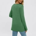 thumbnail image 5 of Goodtrade8 Solid Color Tops for Womens Outing Green Long Sleeve Casual Crew Neck Fall Shirts Plus Size Women, 5 of 8