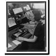 thumbnail image 2 of Historic Framed Print, Washington D.C. (1939?). A woman of the US Bureau of the Census transferring information from a questionnaire to a punch card, 17-7/8" x 21-7/8", 2 of 9