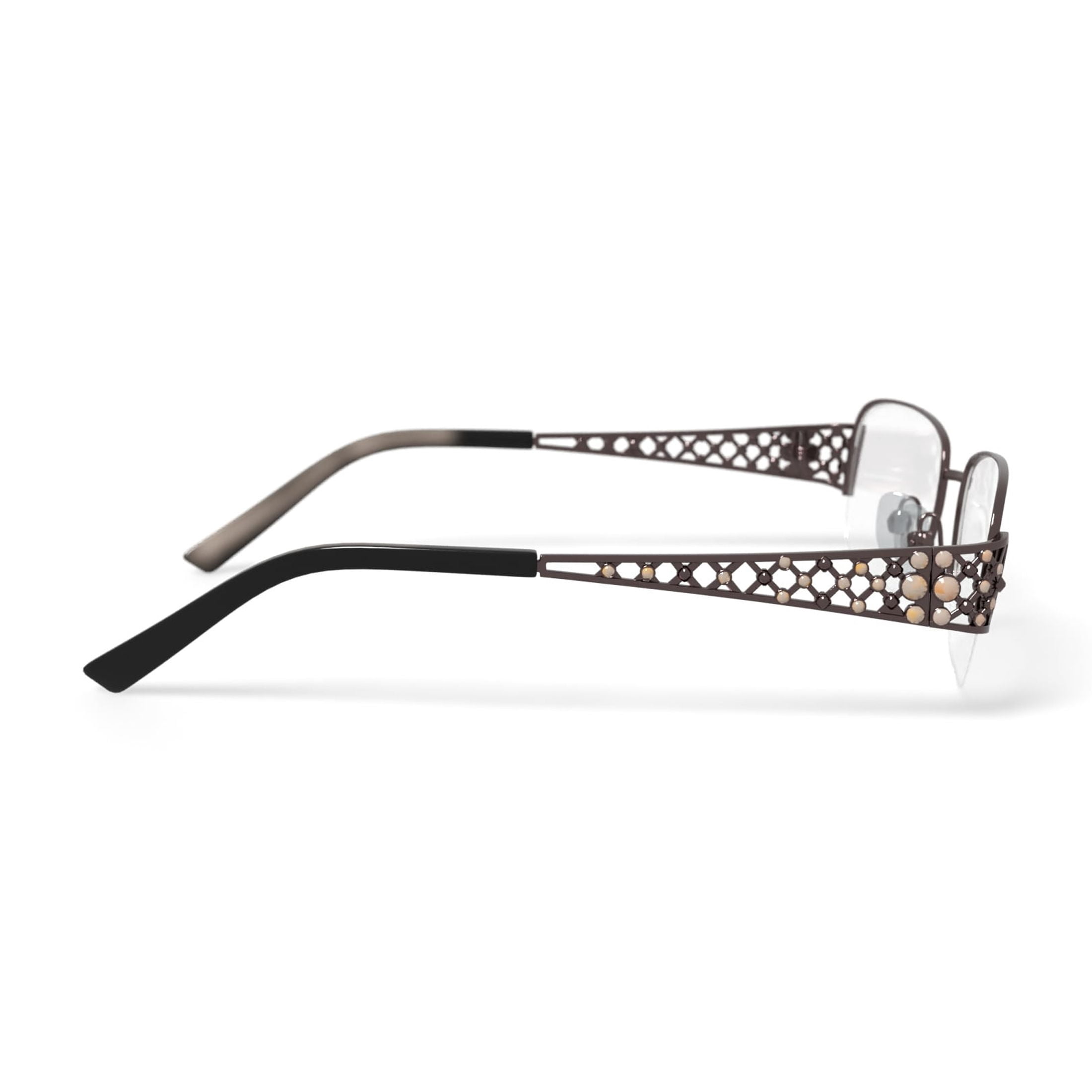 Luxe Women's WLO320 Square Square Prescription Eyeglasses with Case, Brown