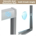 thumbnail image 5 of Glass Shower Door, 50-54 " x 72" Tempered Glass with Explosion Proof Film, Aluminum Frame Double Sliding Shower Door, "1/4 (6 mm), Stainless Steel handle,Brushed Nickel, Brushed Nickel Shower Door, 5 of 19