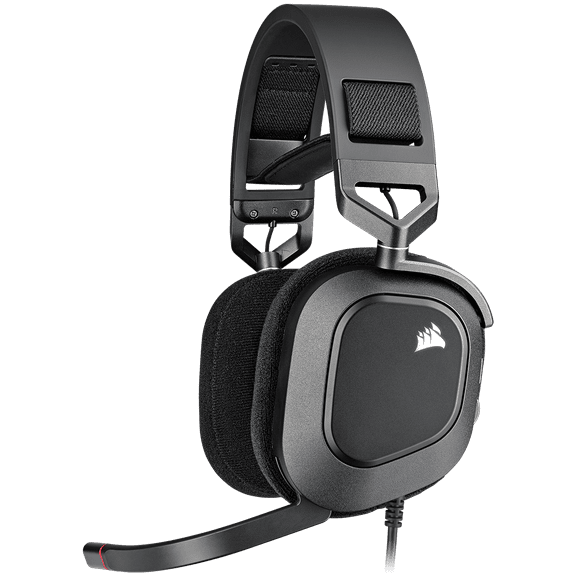 Corsair HS80 RGB USB Premium Gaming Headset with Dolby Audio 7.1 Surround Sound (Broadcast-Grade Omni-Directional Microphone, Memory Foam Earpads, High-Fidelity Sound, Durable Construction) Carbon