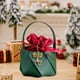 thumbnail image 4 of Adornos navideños, adornos navideños, regalos navideños Bolsa navideña Cubo de cuero Bolsa de regalo de franela de Nochebuena Bolsa de tela de seguridad para dulces de frutas Bolsa de terciopelo Cubo, 4 of 6