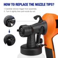 thumbnail image 5 of 700W Electric Spray Gun Paint Sprayer Painter 800ml Handheld Painting Tool, 5 of 7