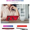 thumbnail image 3 of Feishell Hybrid Armor Phone Case for Google Pixel 7 Pro,Military Grade Shockproof 360 Rotatable Metal Ring Holder Kickstand Support Magnetic Car Mount Dual Layer Protective Phone Cover,Red, 3 of 7