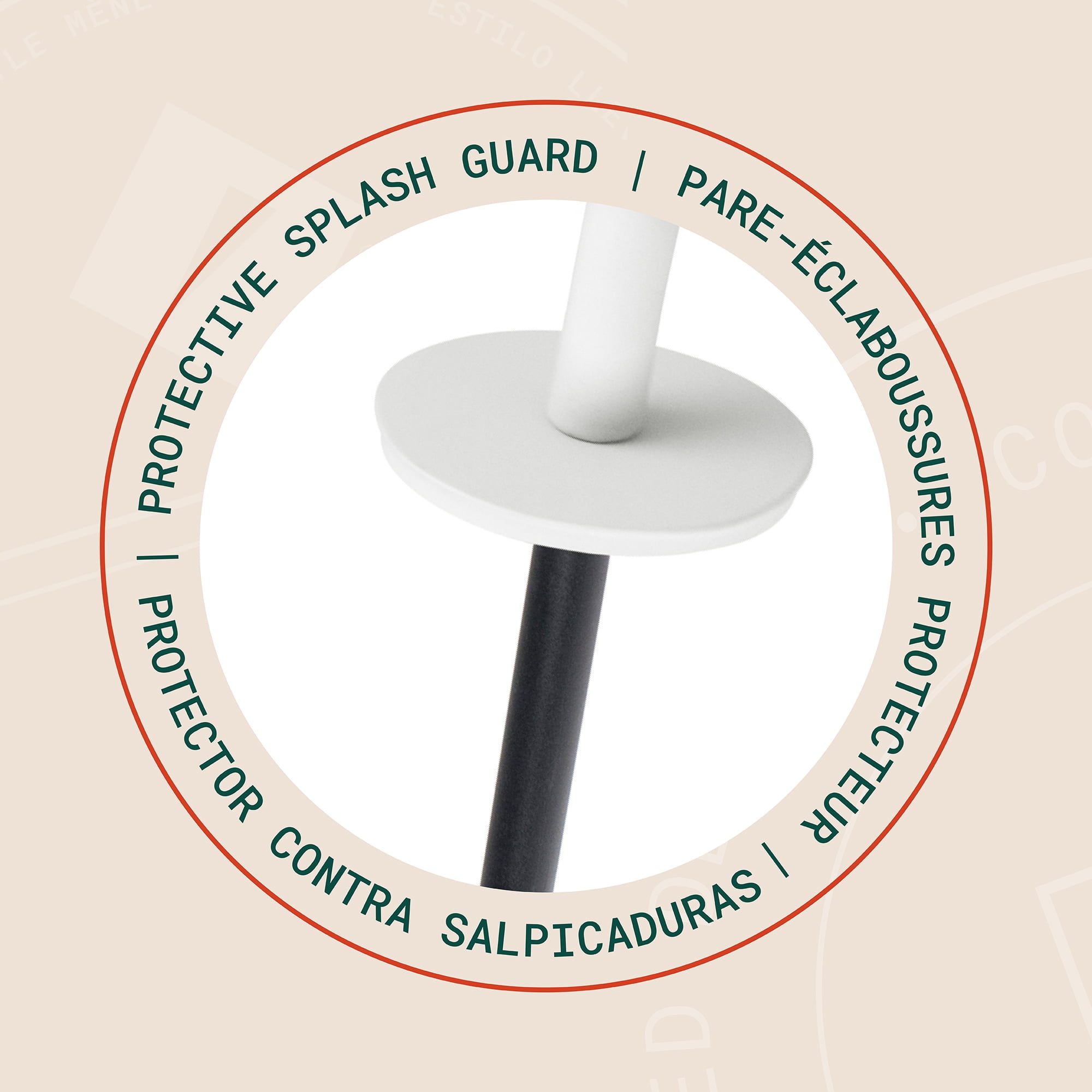 Acento Slim Round Holder, 8 x 8 x 44.5 cm Metal Removable Plastic Liner Tall Toilet Brush in Matte White
