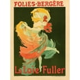 thumbnail image 2 of Cheret, Jules 19x24 Gold Ornate Wood Framed with Double Matting Museum Art Print Titled - Folies Bergere La Loie Fuller, 2 of 4