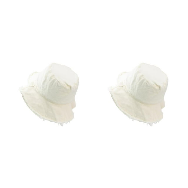 Decodeary Easy To Wear Hat Stylish Sun Protection For Any Occasion Stylish Protection Bucket Hat Caps Casual Comfort beige 2Set