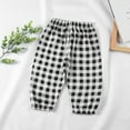 thumbnail image 3 of WMTBSRSW Toddler Baby Girl Boy Plaid Jogger Lightweight Elastic Waisted Lounge Pants Loose Casual Elastic Bottom Full Length Trousers, 3 of 3